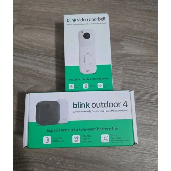 Blink Other - Blink Outdoor 4 Wireless Camera Security System Camera And White Doorbell 2k+